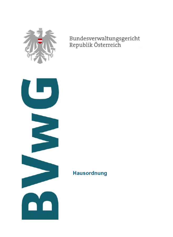 Hausordnung des Bundesverwaltungsgerichts