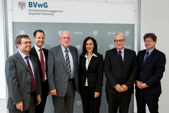 Dr. Christian Filzwieser (BVwG), Dr. Christoph Pinter (UNHCR), Mag. Harald Perl (BVwG), Dr. Anna Sporrer (VwGH), Dr. Matthias Ruete (Europäische Kommission), Mag. Wolfgang Taucher (BFA)