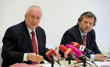 Pressekonferenz mit Präsident Harald Perl und Vizepräsident Michael Sachs.